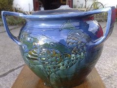 C H Brannam. A large three handled planter - Thumbnail 1