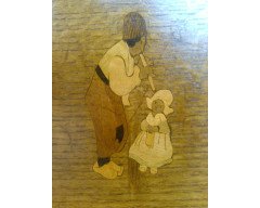 An Arts and Crafts oak settle - Thumbnail 9