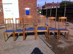 Shapland and Petter. A good quality set of six Arts and Crafts oak dining chairs - Thumbnail 1