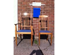Shapland and Petter. A good quality set of six Arts and Crafts oak dining chairs - Thumbnail 3
