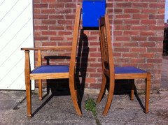 Shapland and Petter. A good quality set of six Arts and Crafts oak dining chairs - Thumbnail 4