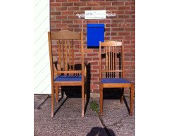 Shapland and Petter. A good quality set of six Arts and Crafts oak dining chairs - Thumbnail 5