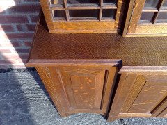 Howard and Sons. An exquisite and fine quality (1/4 sawn) oak breakfront bookcase - Thumbnail 14