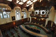 The Middlesex Guildhall and Tony Geering with the original clock he saved and returned to The Guildhall - Thumbnail 3