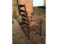 Edward Gardiner. An early oak ladder back armchair - Thumbnail 2