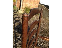 Edward Gardiner. An early oak ladder back armchair - Thumbnail 4
