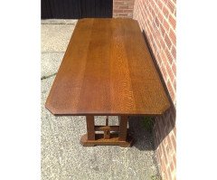 Paul Matt. An Arts and Crafts oak eight seater 'Tretower' refectory dining table - Thumbnail 2