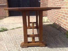 Paul Matt. An Arts and Crafts oak eight seater 'Tretower' refectory dining table - Thumbnail 3