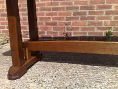 Paul Matt. An Arts and Crafts oak eight seater 'Tretower' refectory dining table - Thumbnail 6
