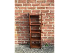 Slender Five Shelf Arts and Crafts Bookcase with Through Peg Joints c.1900 - Thumbnail 3