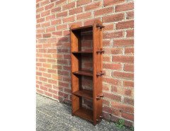 Slender Five Shelf Arts and Crafts Bookcase with Through Peg Joints c.1900 - Thumbnail 4