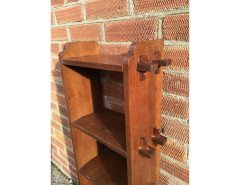 Slender Five Shelf Arts and Crafts Bookcase with Through Peg Joints c.1900 - Thumbnail 5
