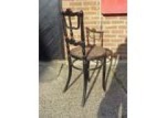 Fischel. A rare cane seat ebonised and gilt side chair - Thumbnail 2