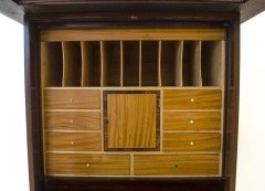 A super quality fall front bureau with stylised floral inlays - Thumbnail 2