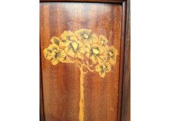 A super quality fall front bureau with stylised floral inlays - Thumbnail 10
