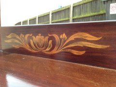 A super quality fall front bureau with stylised floral inlays - Thumbnail 14