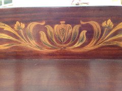 A super quality fall front bureau with stylised floral inlays - Thumbnail 15