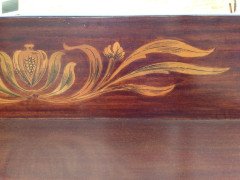 A super quality fall front bureau with stylised floral inlays - Thumbnail 16