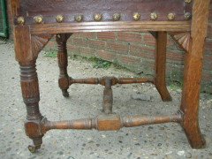 A set of four Gothic Revival dining chairs - Thumbnail 7