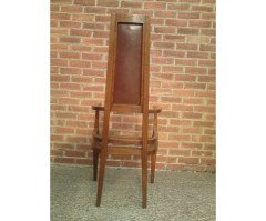 J S Henry (attributed). A good Glasgow style oak armchair - Thumbnail 4