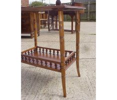 E W Godwin for Collinson and Lock. A pair of walnut sidetable - Thumbnail 2