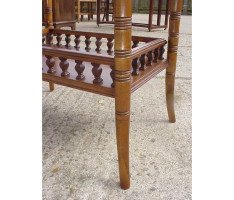 E W Godwin for Collinson and Lock. A pair of walnut sidetable - Thumbnail 3