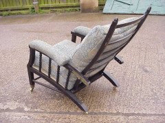 Philip Webb for Morris and Co. Two adjustable ebonised armchair - Thumbnail 3