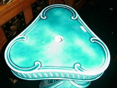 An Arts and Crafts Turquoise plant stand - Thumbnail 3