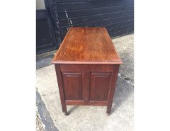 A rare well designed very good quality Arts Crafts metamorphic knee hole quarter sawn oak architects or artist desk - Thumbnail 5