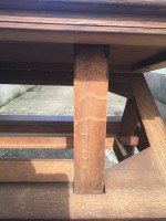 A rare well designed very good quality Arts Crafts metamorphic knee hole quarter sawn oak architects or artist desk - Thumbnail 13