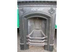 A late Victorian or early Edwardian grey fireplace - Thumbnail 1