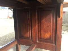 A rare well designed very good quality Arts Crafts metamorphic knee hole quarter sawn oak architects or artist desk - Thumbnail 19