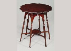 George Jack for Morris and Co (attributed). A mahogany shaped circular table - Thumbnail 1