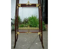 An Art Nouveau what not with organic gilt brass mounts. - Thumbnail 3
