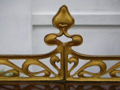 An Art Nouveau what not with organic gilt brass mounts. - Thumbnail 4