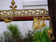 An Art Nouveau what not with organic gilt brass mounts. - Thumbnail 6