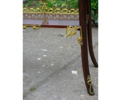 An Art Nouveau what not with organic gilt brass mounts. - Thumbnail 7