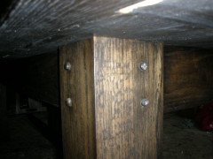 A contemporary Glasgow style dark oak craftsman built dining table - Thumbnail 5