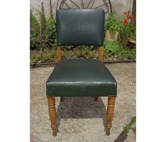 A set of 22 good quality oak Gothic Revival upholstered dining chairs - Thumbnail 1