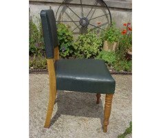 A set of 22 good quality oak Gothic Revival upholstered dining chairs - Thumbnail 2