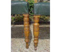 A set of 22 good quality oak Gothic Revival upholstered dining chairs - Thumbnail 4