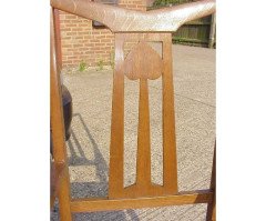 Liberty and Co. A set of three rush seat dining chairs in the manner of C F A Voysey - Thumbnail 7