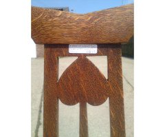 Liberty and Co. A set of three rush seat dining chairs in the manner of C F A Voysey - Thumbnail 8