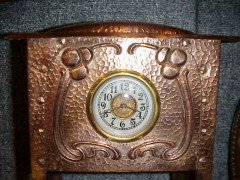 Hale. An Arts and Crafts hand formed copper clock - Thumbnail 2