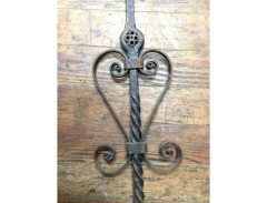 A good set of four Arts and Crafts hand made fire utensils with dogs heads - Thumbnail 11