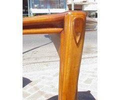 A French Art Nouveau cherry and inlaid two-tier table - Thumbnail 3