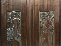 A rare aesthetic movement wardrobe with Pre-Raphaelite style maidens - Thumbnail 9