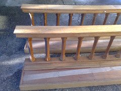A pair of curved oak alter kneelers - Thumbnail 7
