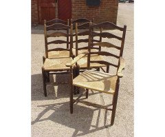 Ernest Gimson for Edward Gardiner. Set of six dining chairs called 'The Russell'  - Thumbnail 1