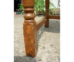 Heals of London. An oak Arts and Crafts Cotswold style two drawer desk - Thumbnail 6